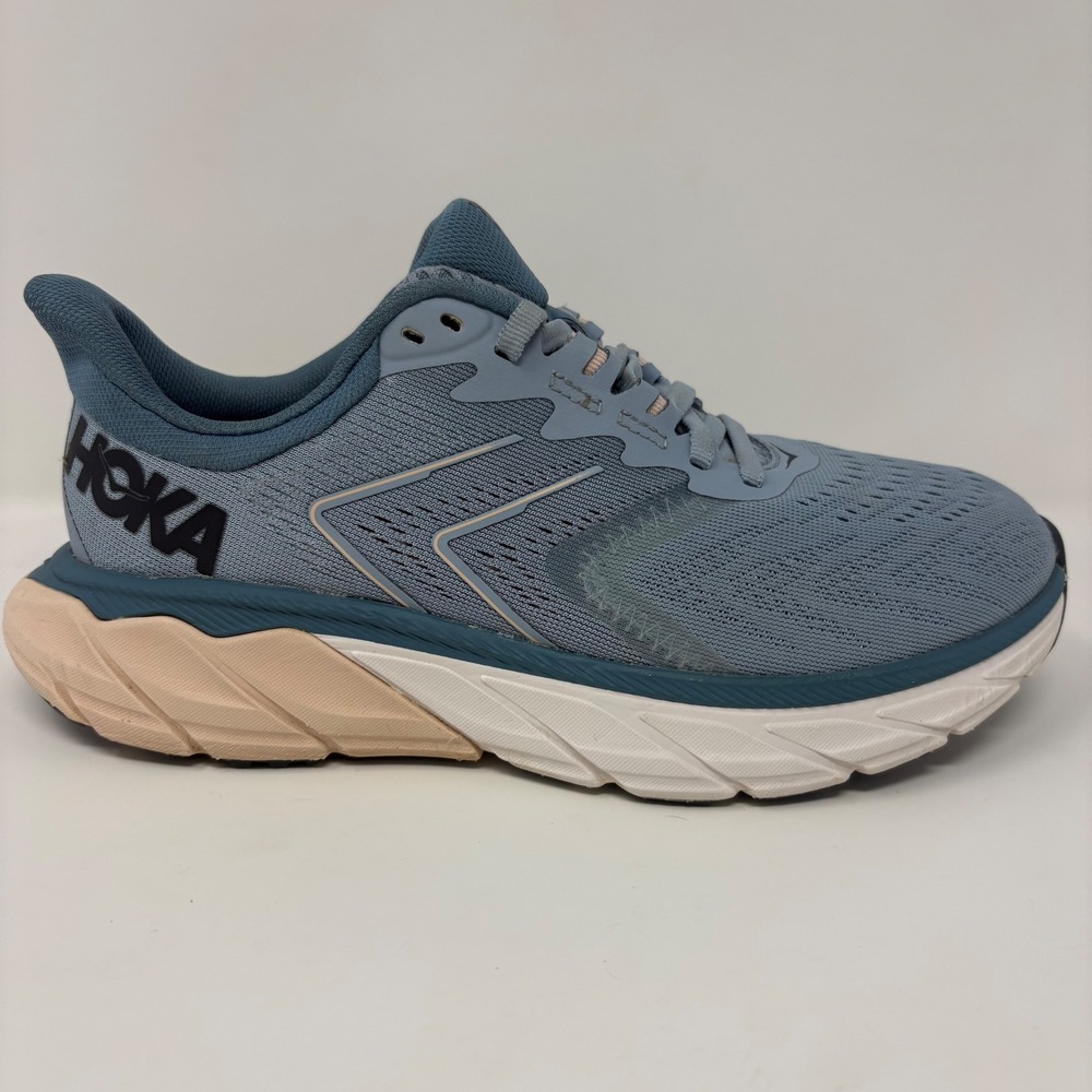 Hoka Arahi 5 Women's Size 6 Blue White Athletic Running Shoes (1115012 BFPB)